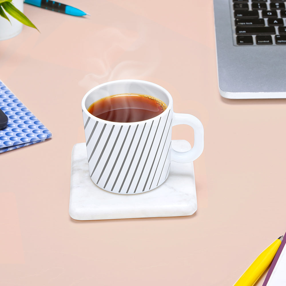 Larah by Borosil Silver Ray Mug Set 6 x 180 ml