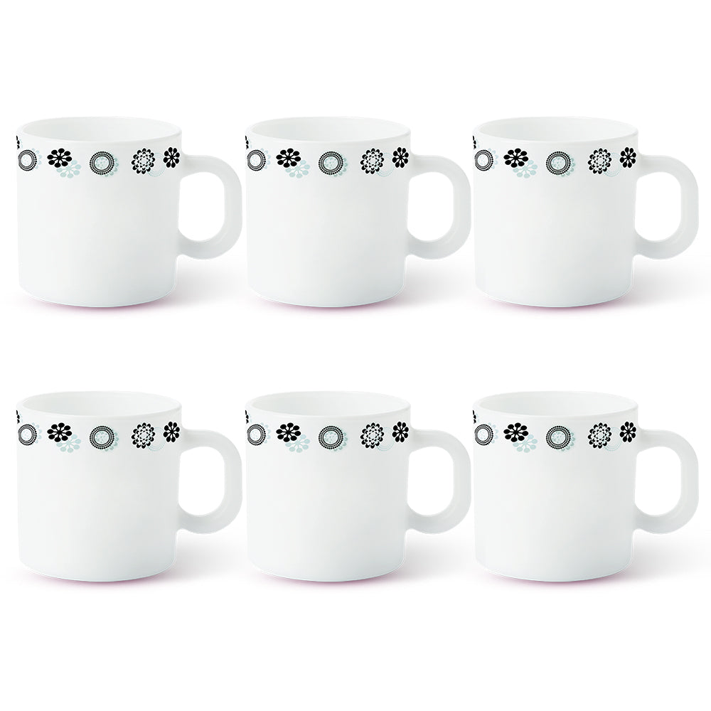 Larah by Borosil Universe Mug Set 180 ml x 6