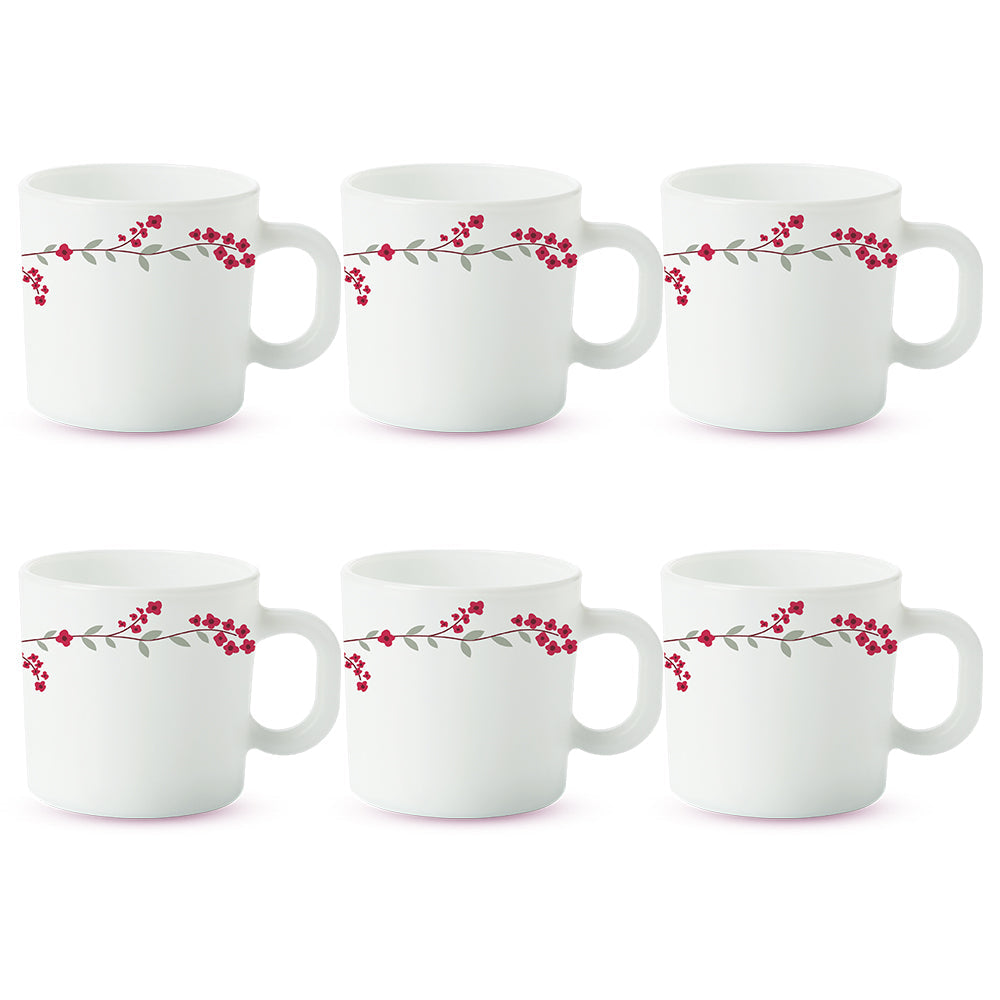 Larah by Borosil Verona Mug Set, 180ml x 6