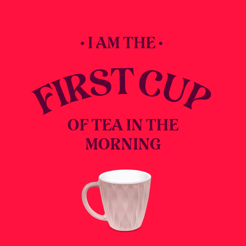 Larah By Borosil Curl Cup Set, Pastel Pink 200 ml x 6