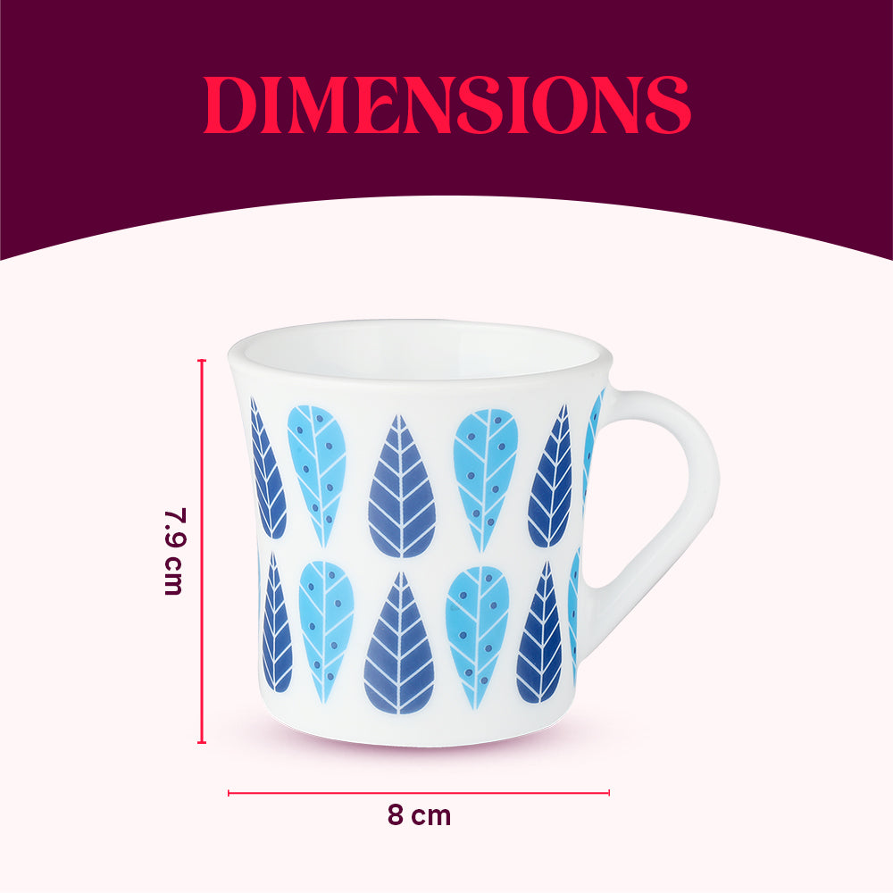 Larah by Borosil Crysta Fable Mug Set 210 ml x 6
