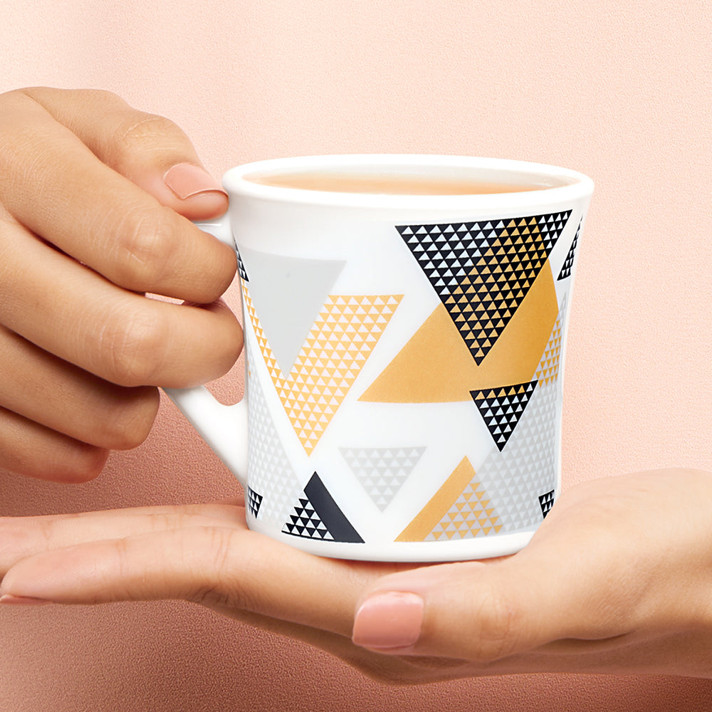 Larah by Borosil Crysta Nivaah Mug Set 210 ml x 6