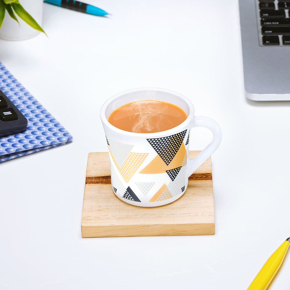 Larah by Borosil Crysta Nivaah Mug Set 210 ml x 6