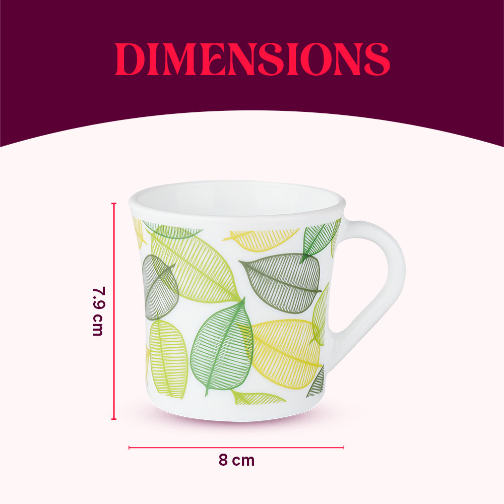 Larah by Borosil Crysta Noma Mug Set 210 ml x 6