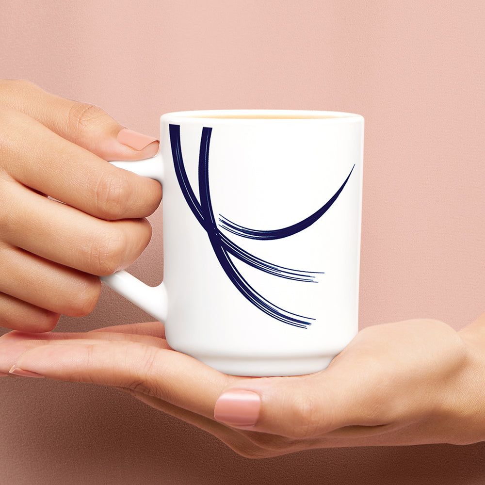 Larah by Borosil Indigo Stella Mug Set 240 ml x 6