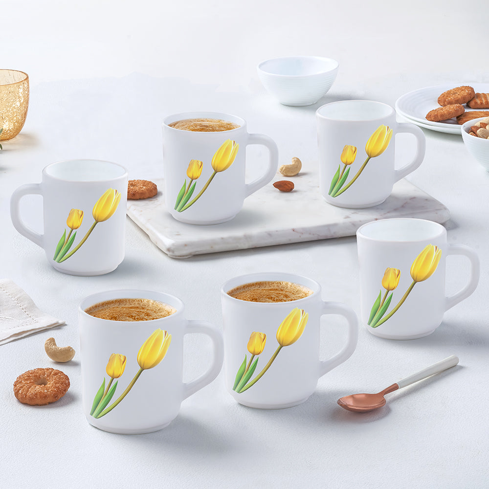 Larah by Borosil Lyana Mug Set 240 ml x 6