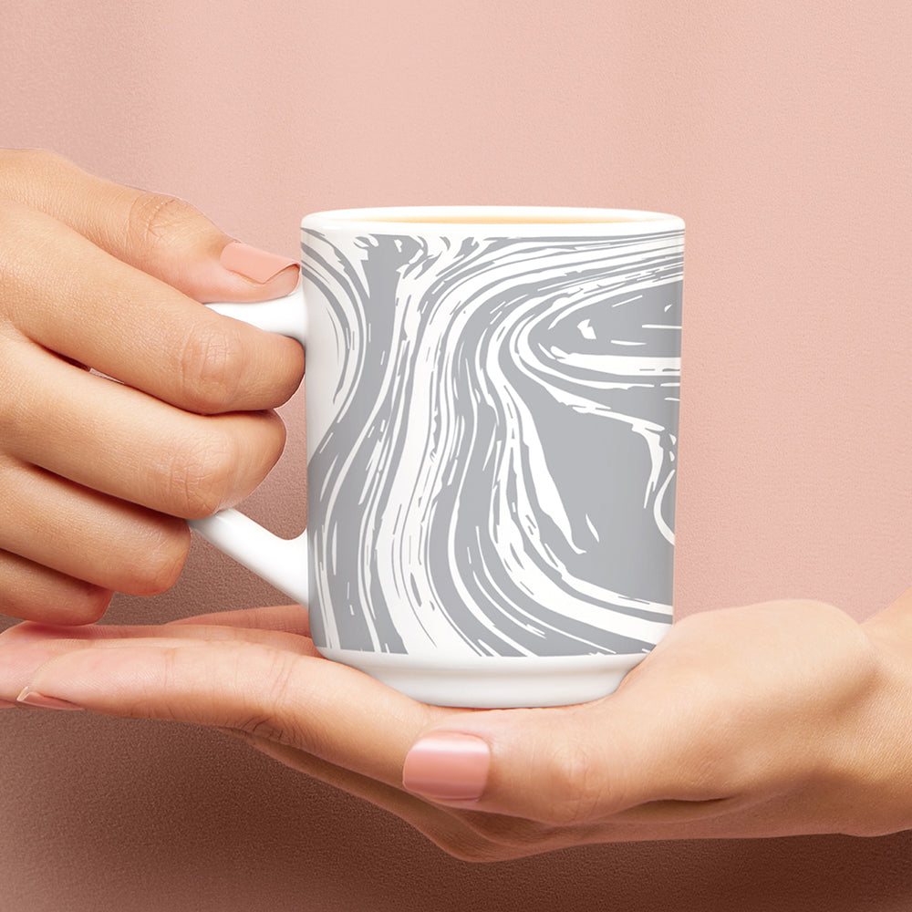 Larah by Borosil Marble Mug Set 240 ml x 6