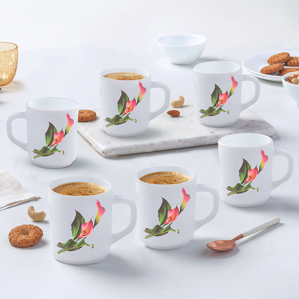 Larah by Borosil Stargazer Mug Set 240 ml x 6