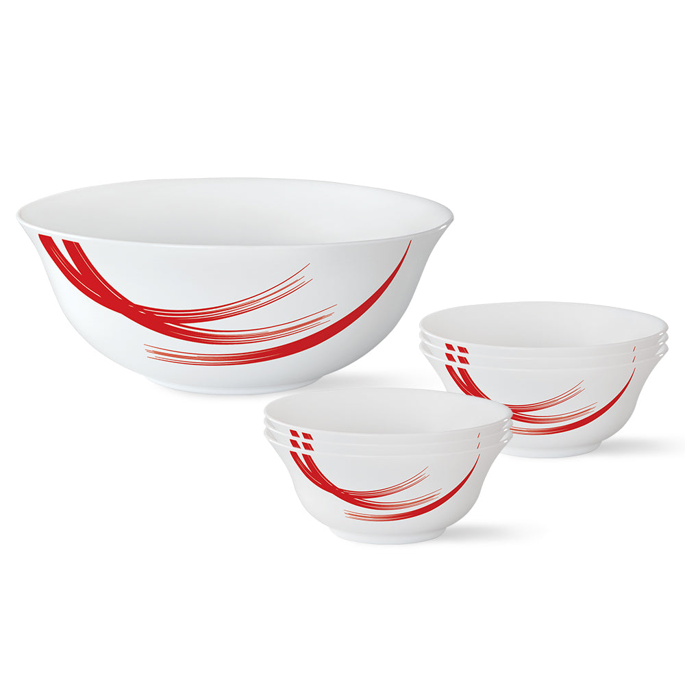 Larah by Borosil Red Stella Pudding Set