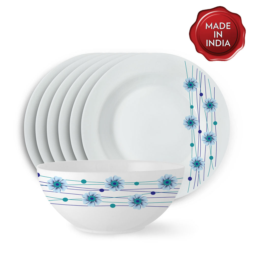 Larah by Borosil Bluebell Snack Set 7 pc Set