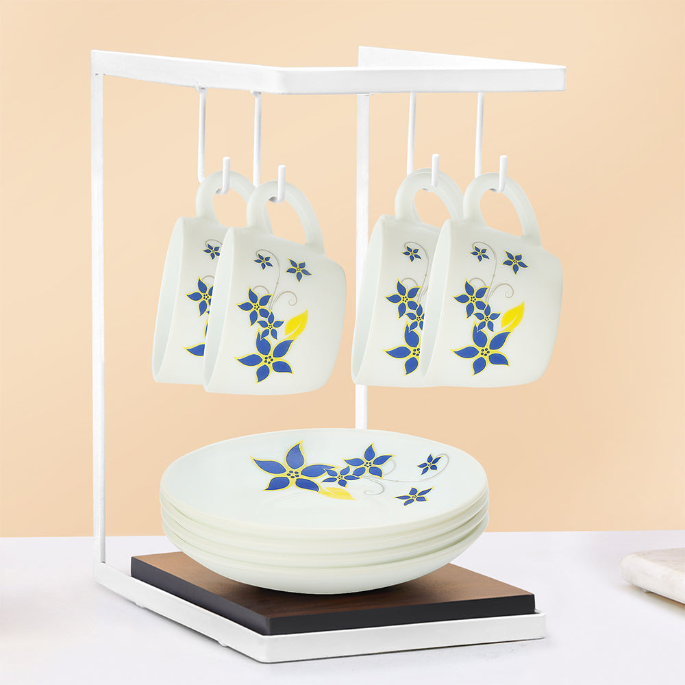 Larah by Borosil Viva Cup n Saucer Set 140 ml x 8