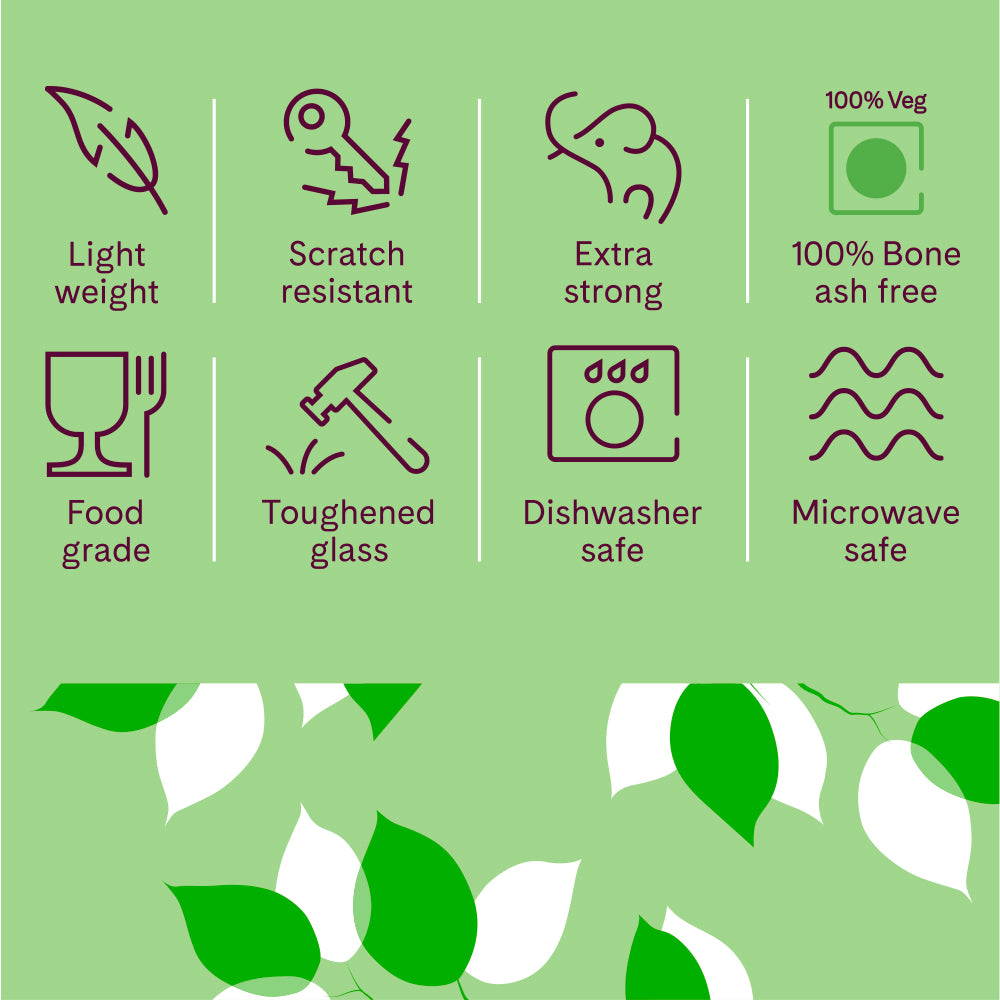 Larah Green Leaves 19 pc Dinner Set