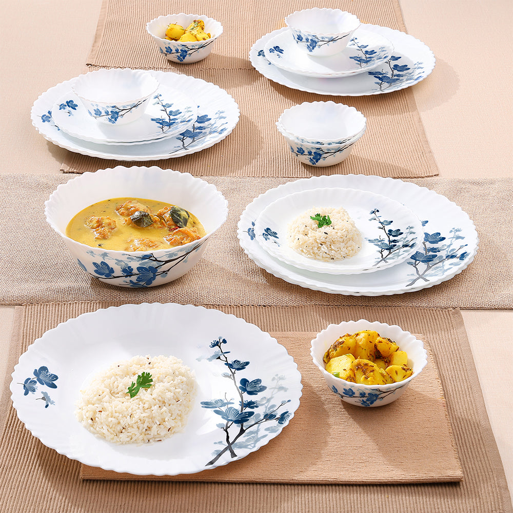 Larah by Borosil Mimosa Dinner Set, 37 pc