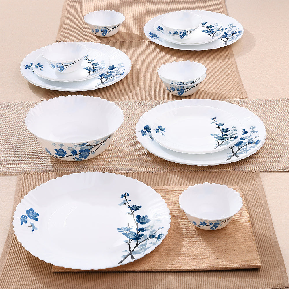 Larah by Borosil Mimosa Dinner Set, 37 pc