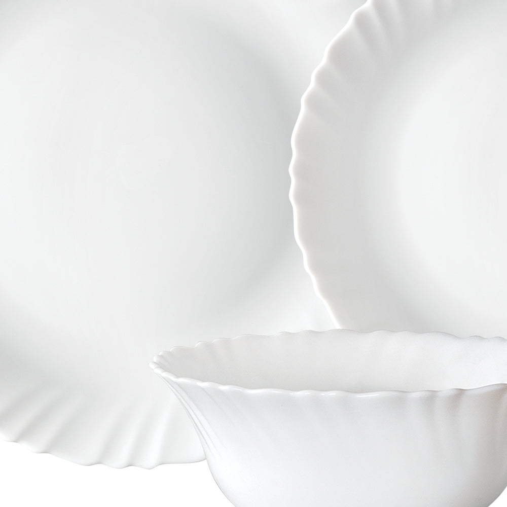 Larah by Borosil, Brand Logo Dinner Set 20 pc Set: Serves 6