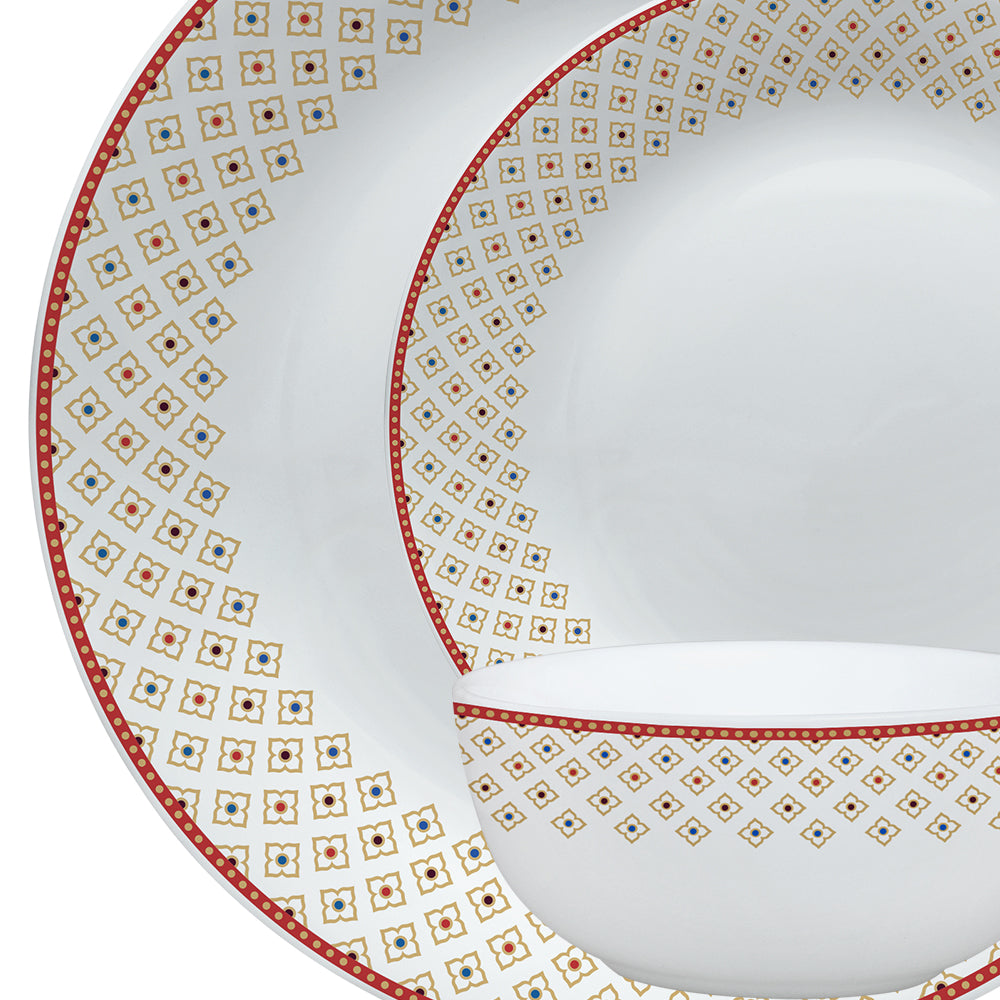 Larah by Borosil, Jeypore Dinner Set, 27 pc