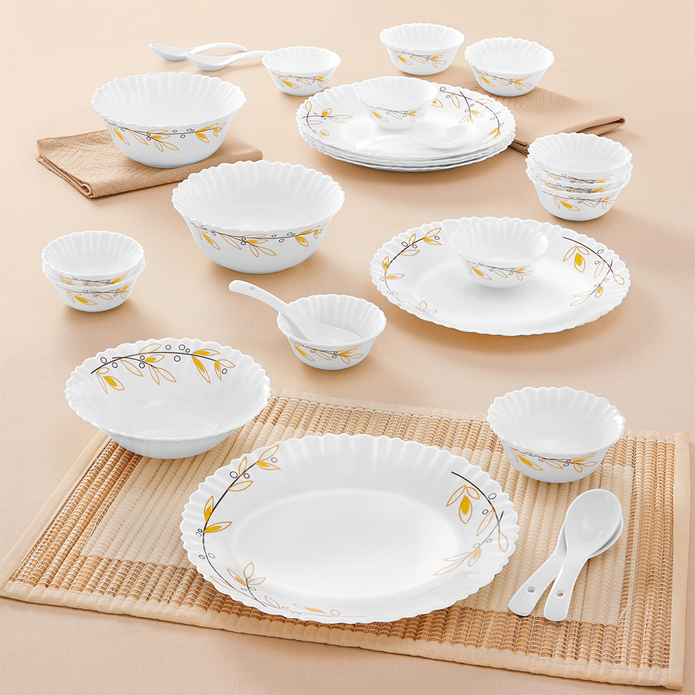 Larah by Borosil, Bella Dinner Set 27 pc Set: Serves 6