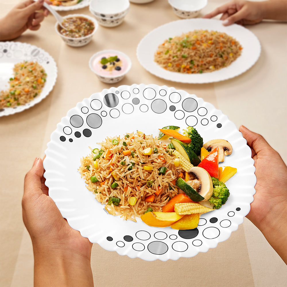 Larah by Borosil, Luna Dinner Set 35 pc Set: Serves 6