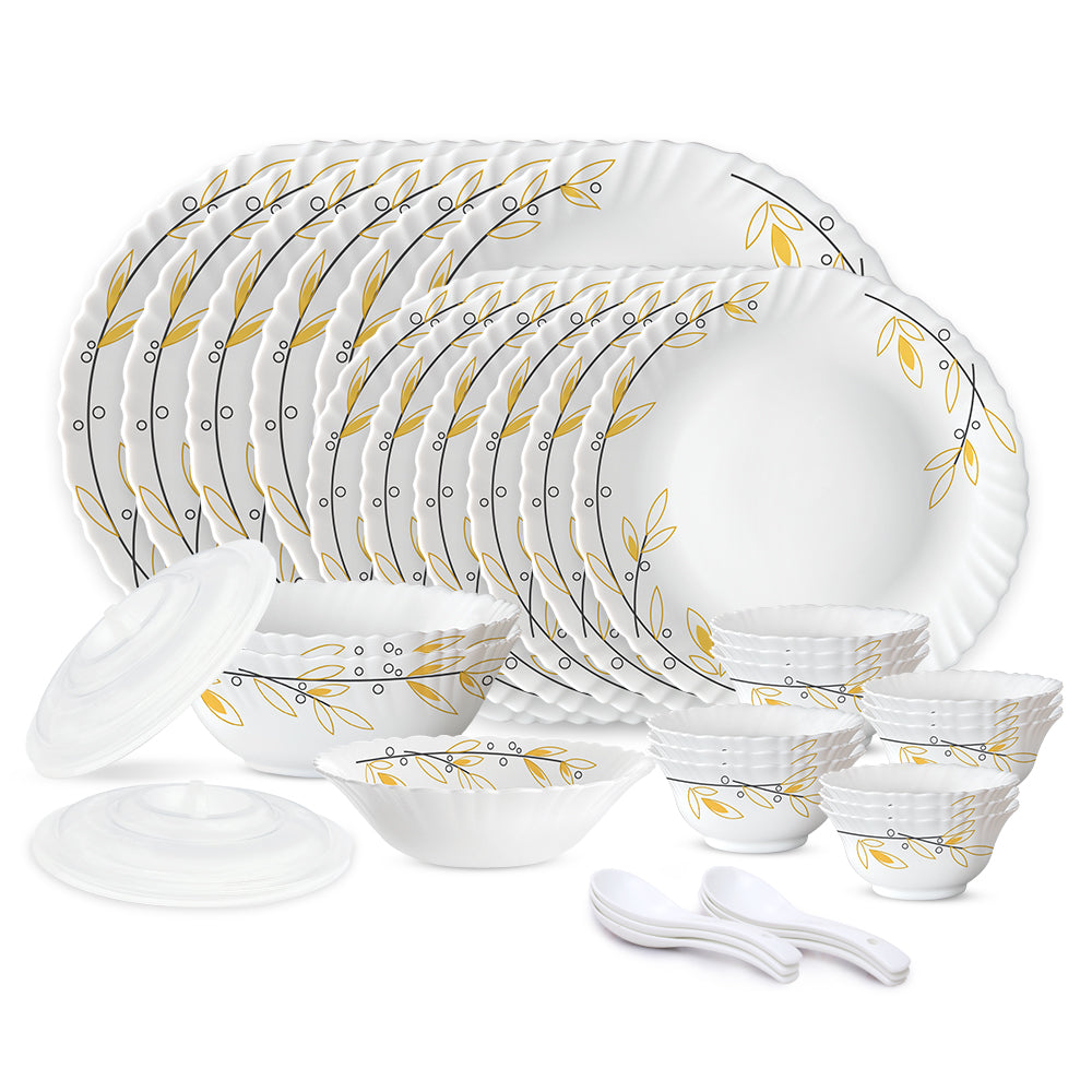 Larah by Borosil, Bella Dinner Set 35 pc Set: Serves 6 (Option 3)