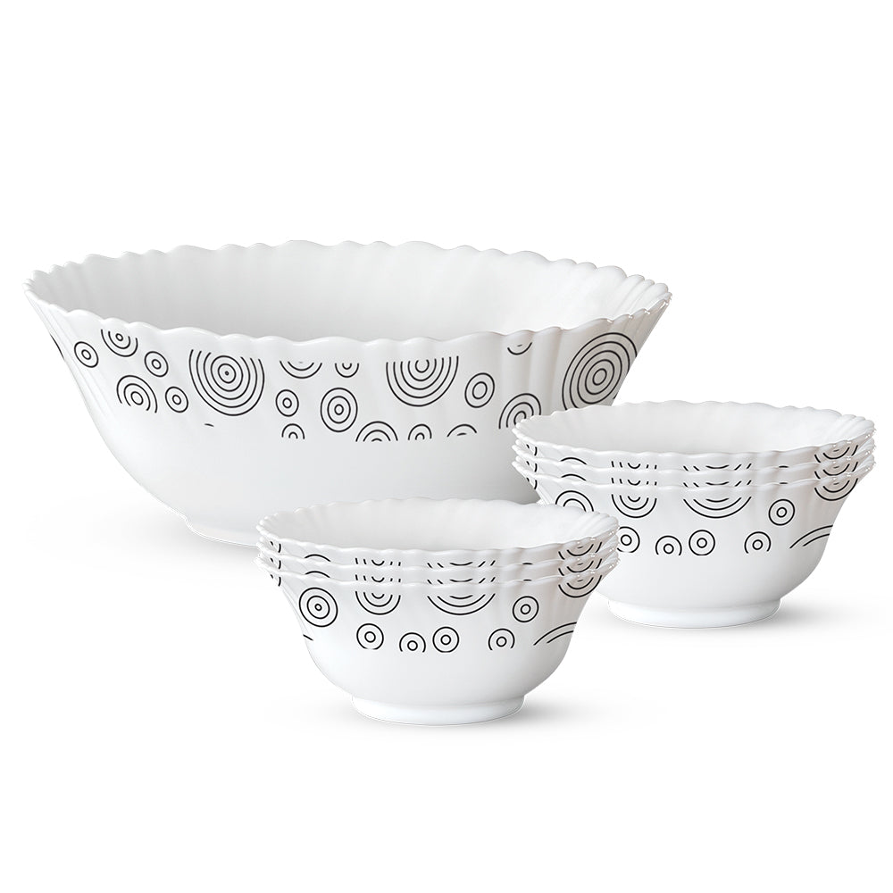 Larah by Borosil Spiral 7 pc Pudding Set 7 pc Set (Small)