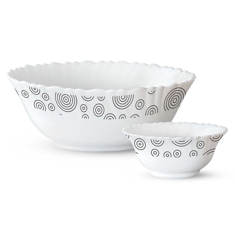 Larah by Borosil Spiral 7 pc Pudding Set 7 pc Set (Small)