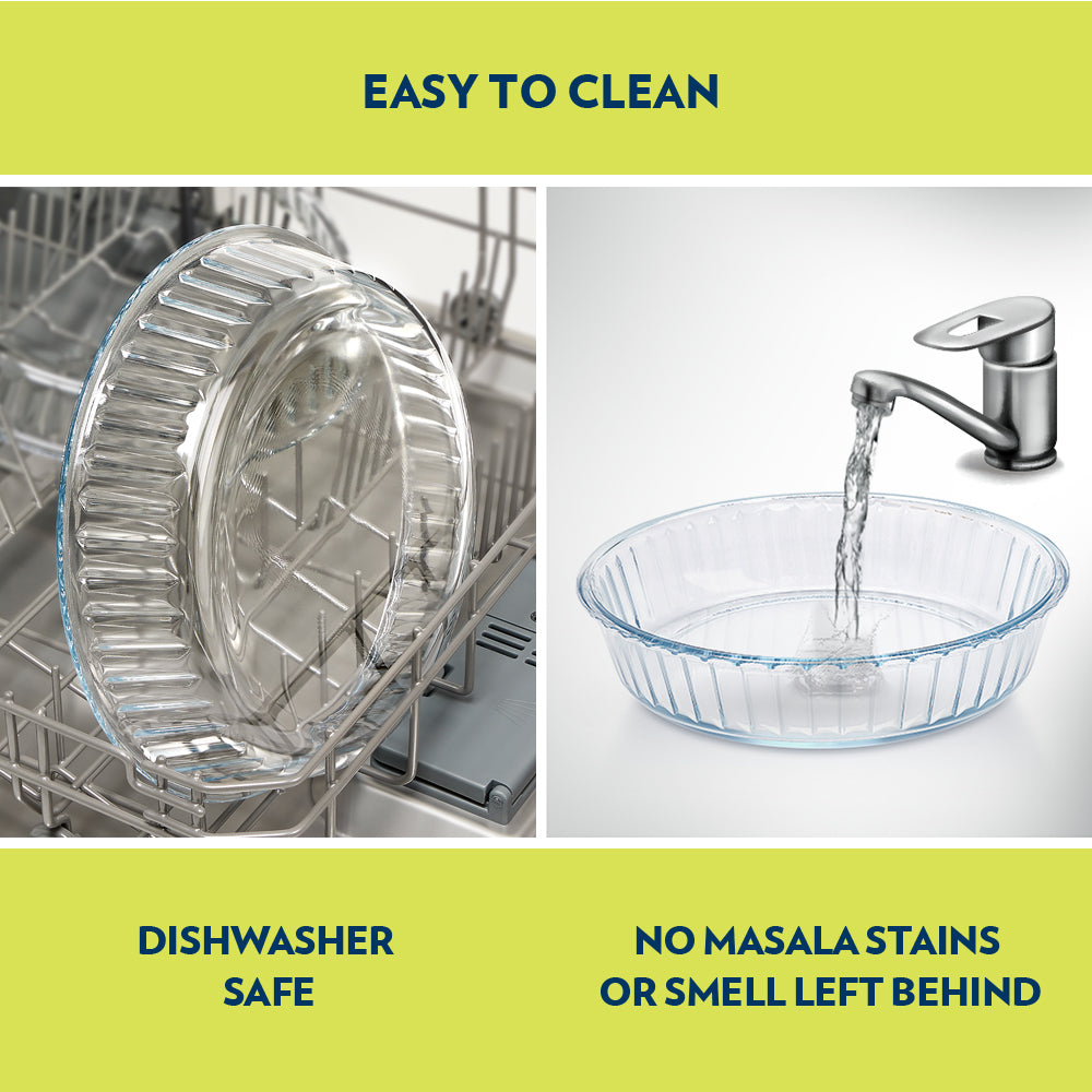 Borosil Fluted Baking Dish, 1.5L