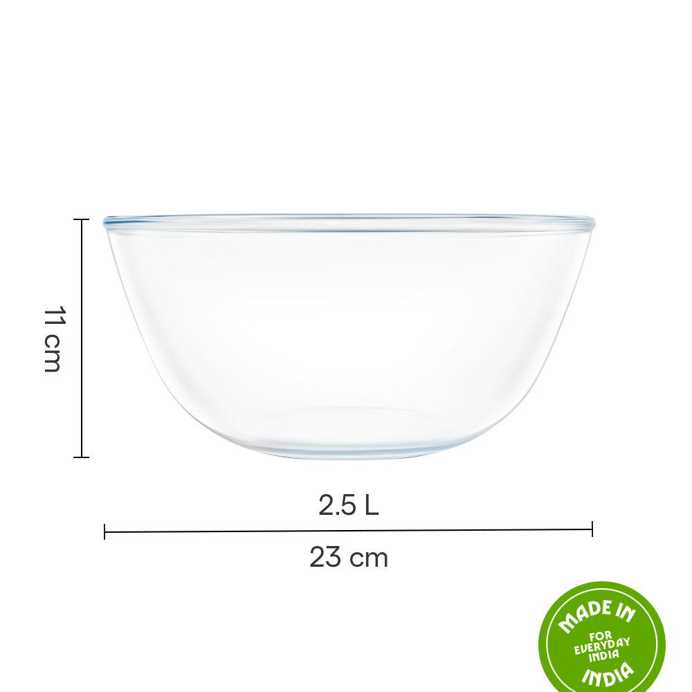 Borosil Mixing & Serving Bowl, 2.5L