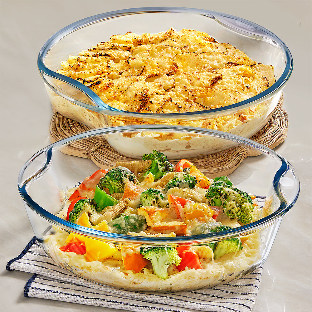 Borosil EasyGrip Round Cake Dish, 2.5L