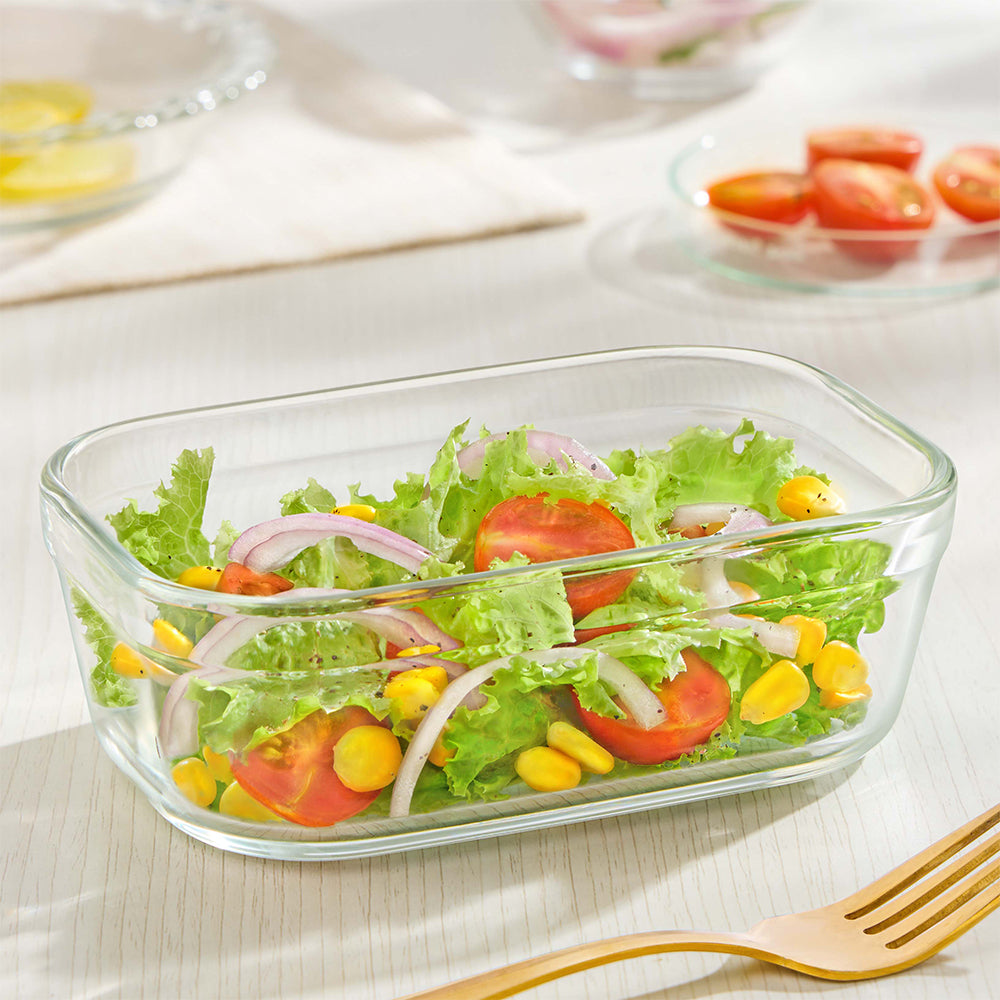 Borosil Rectangular Dish 3 in 1, 450ml