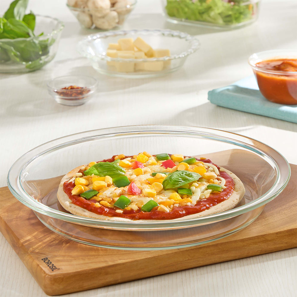 Borosil Glass Pizza Plate, 25 cm (IM)