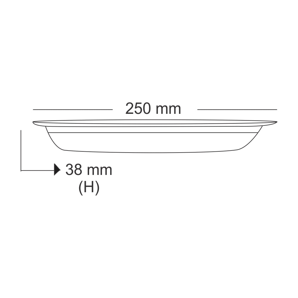Borosil Glass Pizza Plate, 25 cm (IM)