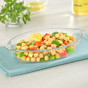 Borosil Oval Baking Dish w Handle