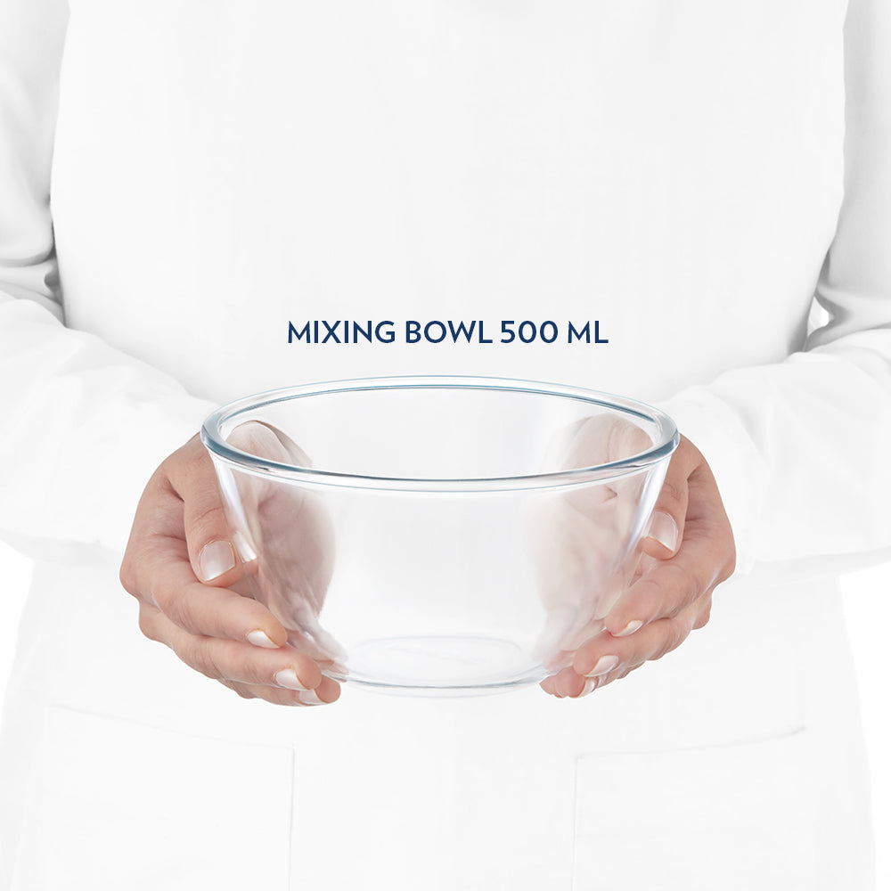 Borosil Select Mixing Bowl w Blue Lid Set of 2