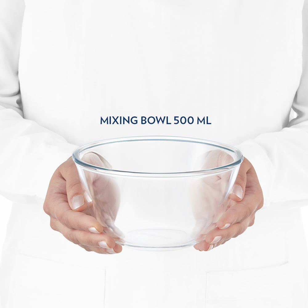Borosil Select Mixing Bowl w Blue Lid Set of 2