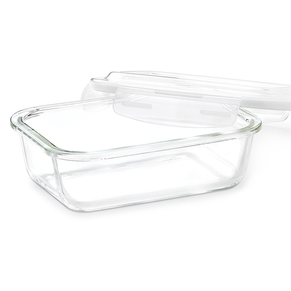 Borosil Tuff-Glass Klip n Store, Rectangular Container
