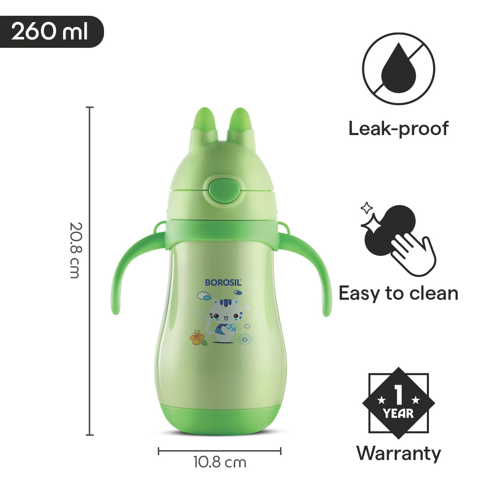 Happy Vaccum Insulated Sipper, Green