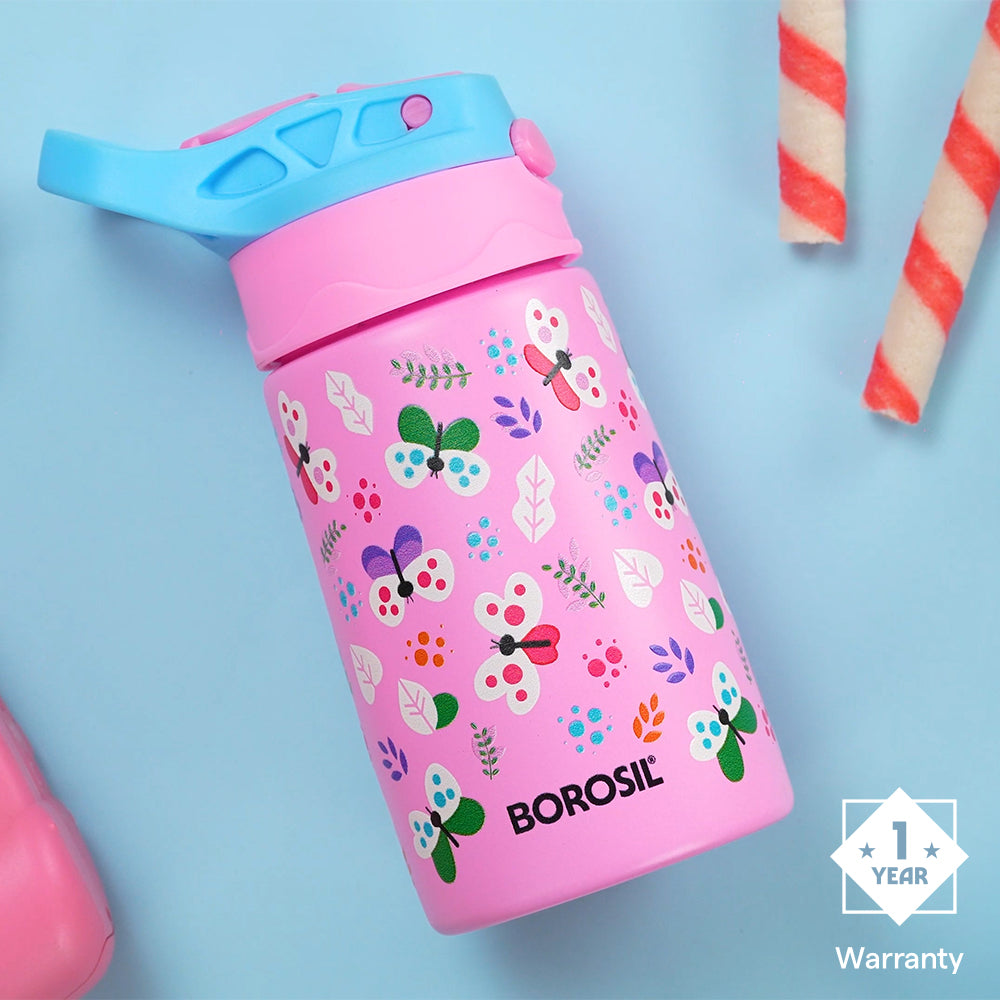 Borosil Butterfly Kids Sipper, 330ml