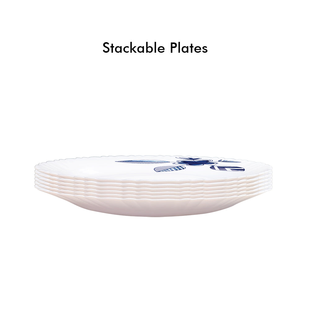 Larah by Borosil Morning Glory 35 pc Dinner Set