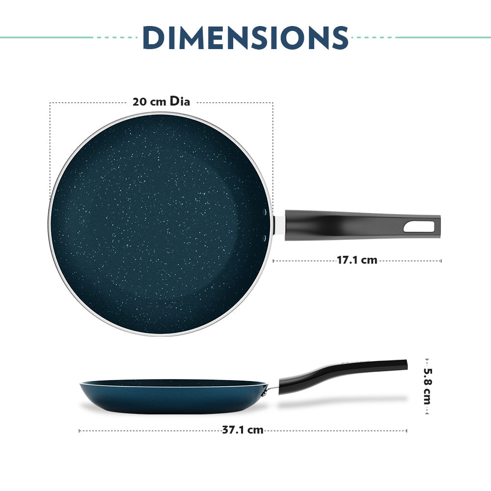 Borosil Pro Chef Non-stick Fry Pan, 20 cm