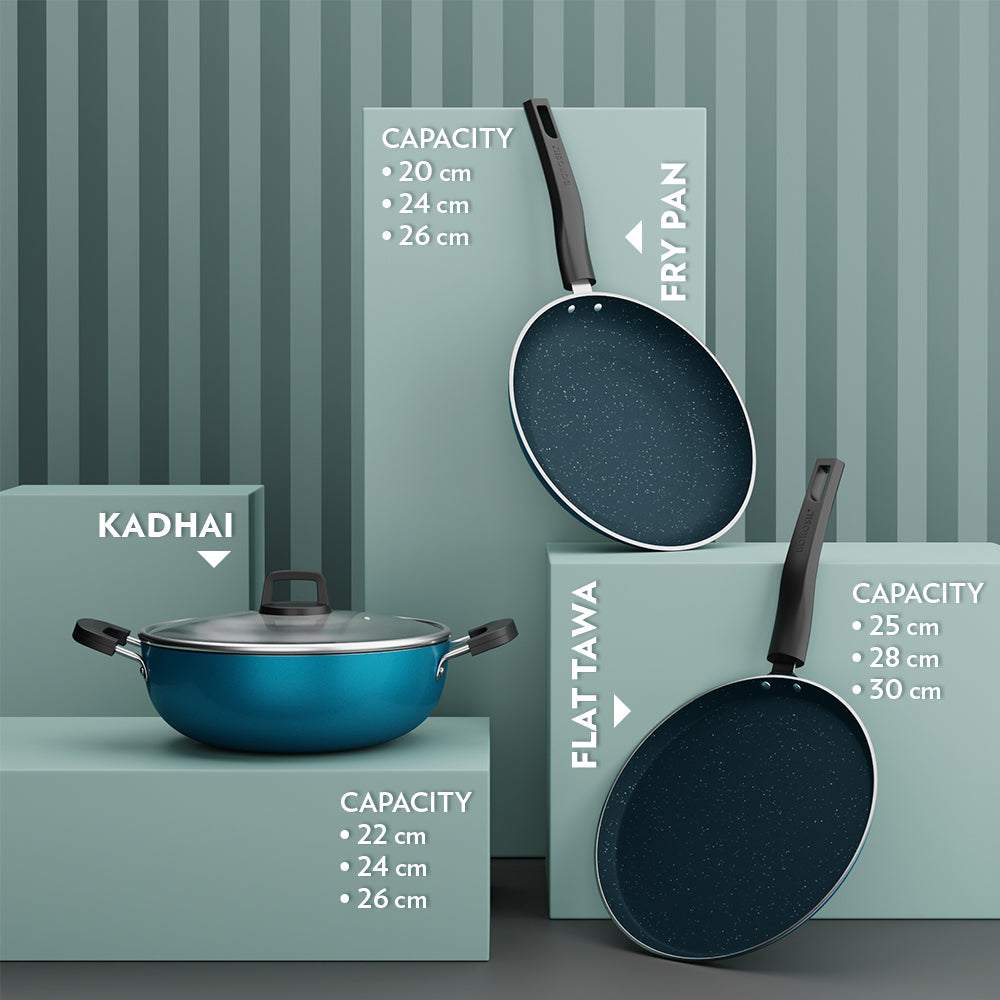 Borosil Pro Chef Non-stick Flat Tawa, 25 cm