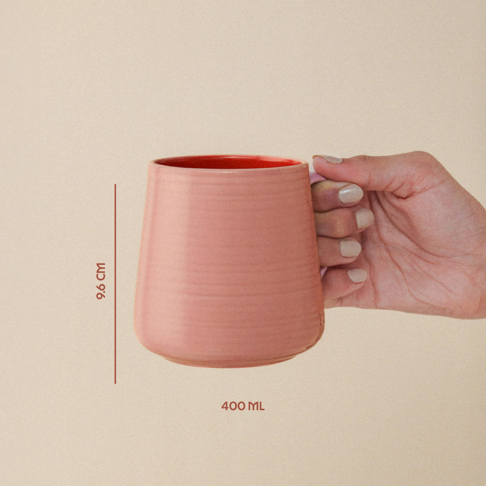 Porcelia Bello Mug, Blush - Set of 2