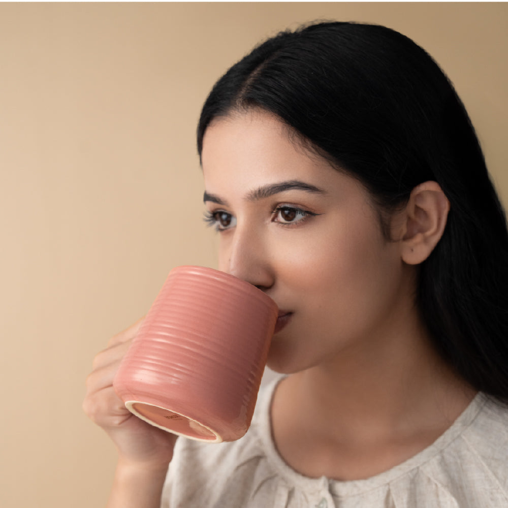 Porcelia Bello Mug, Blush - Set of 2