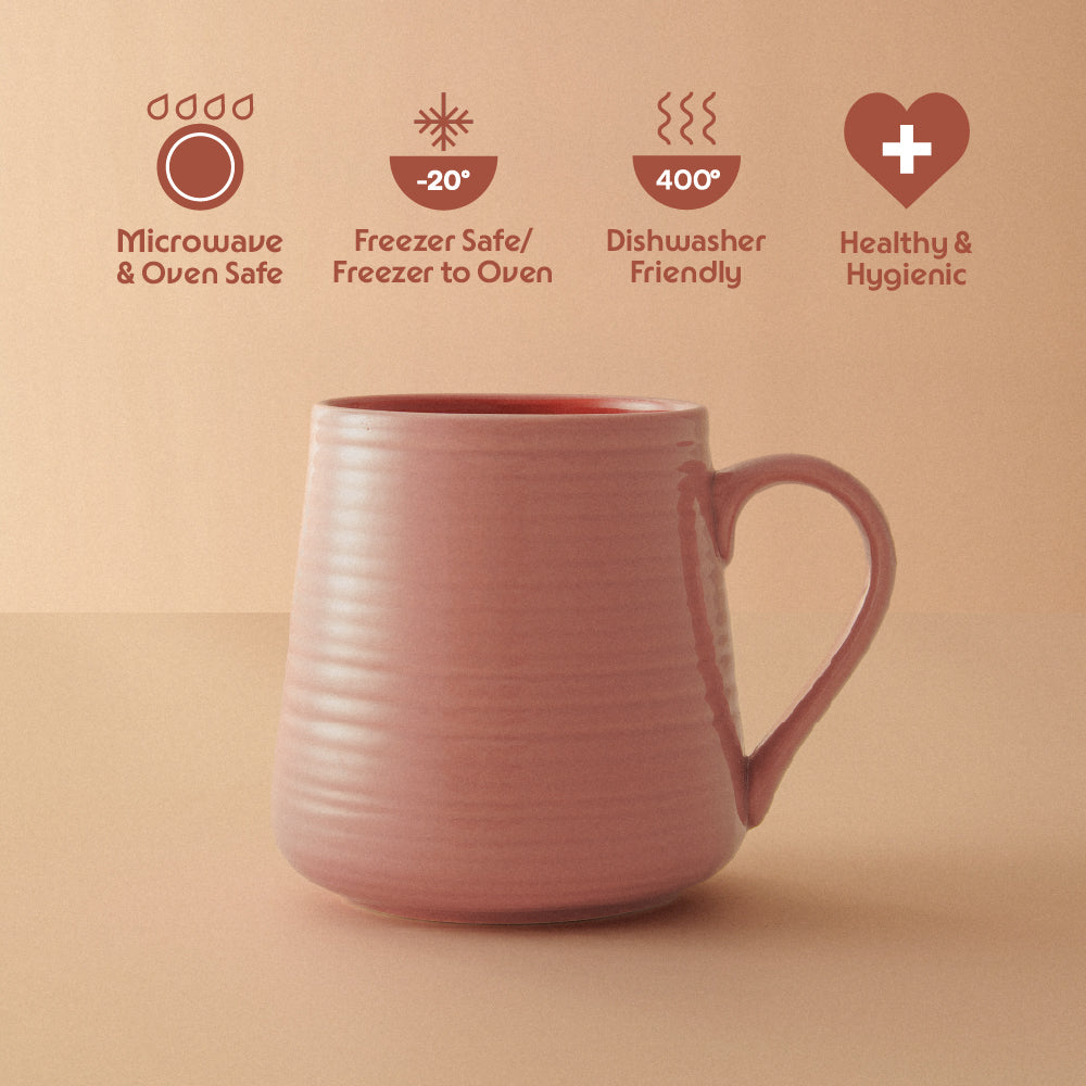 Porcelia Bello Mug, Blush - Set of 2