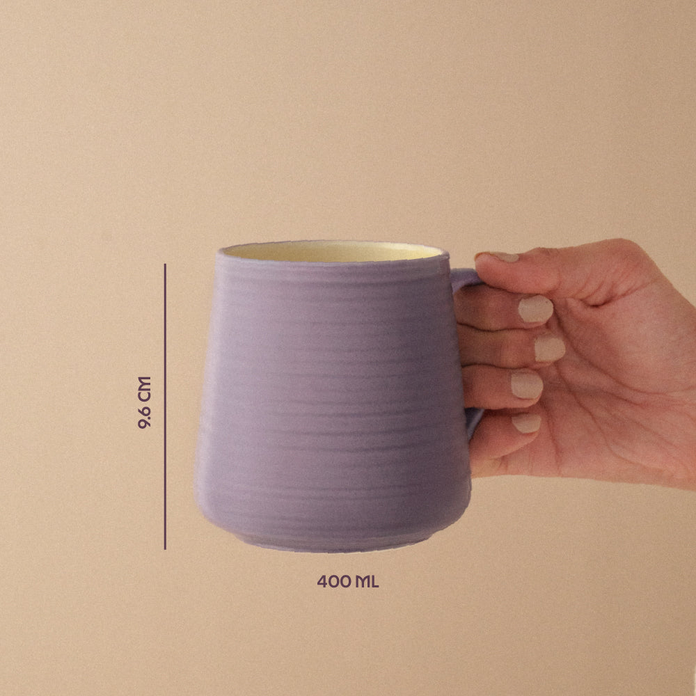 Porcelia Bello Mug, Lavender - Set of 2