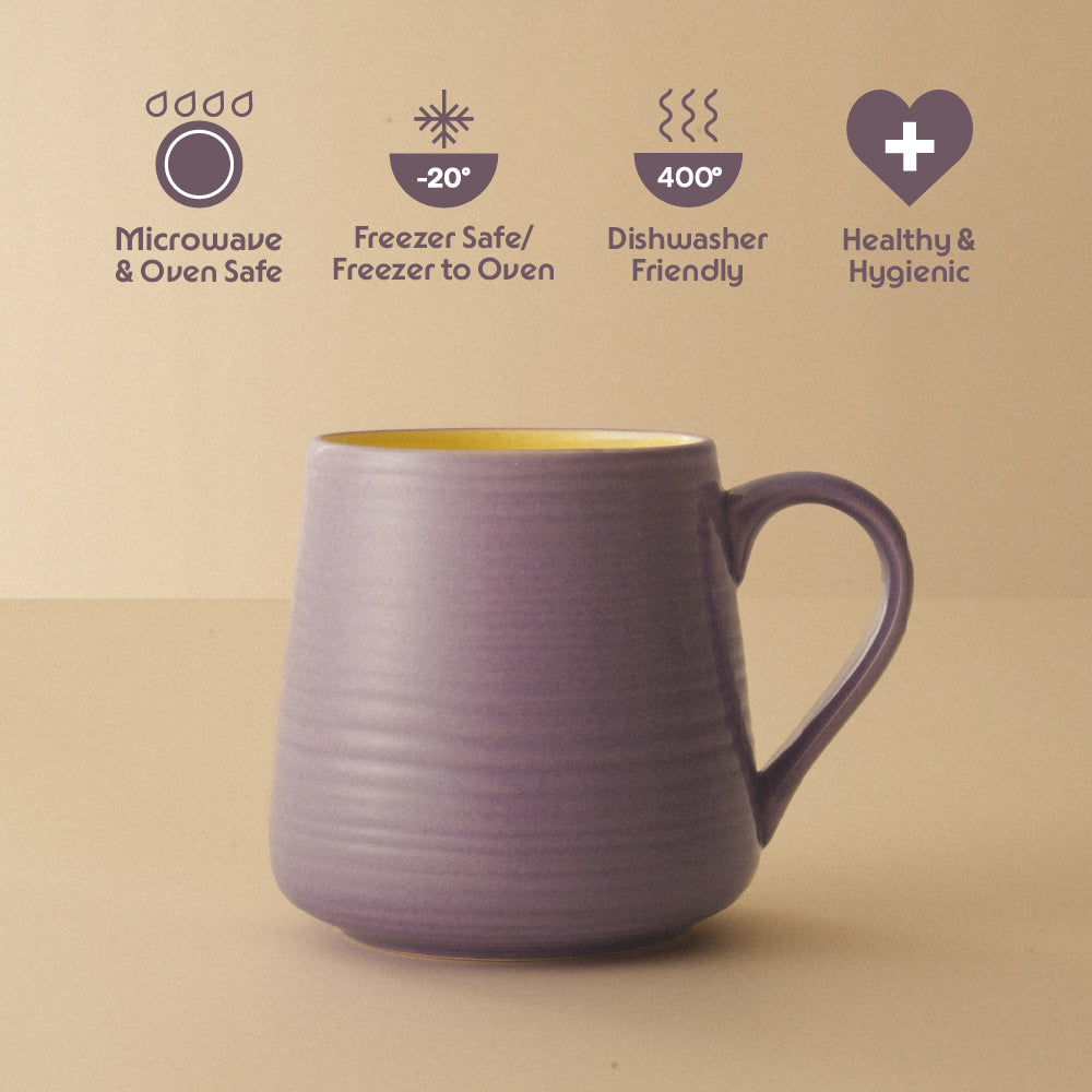 Porcelia Bello Mug, Lavender - Set of 2