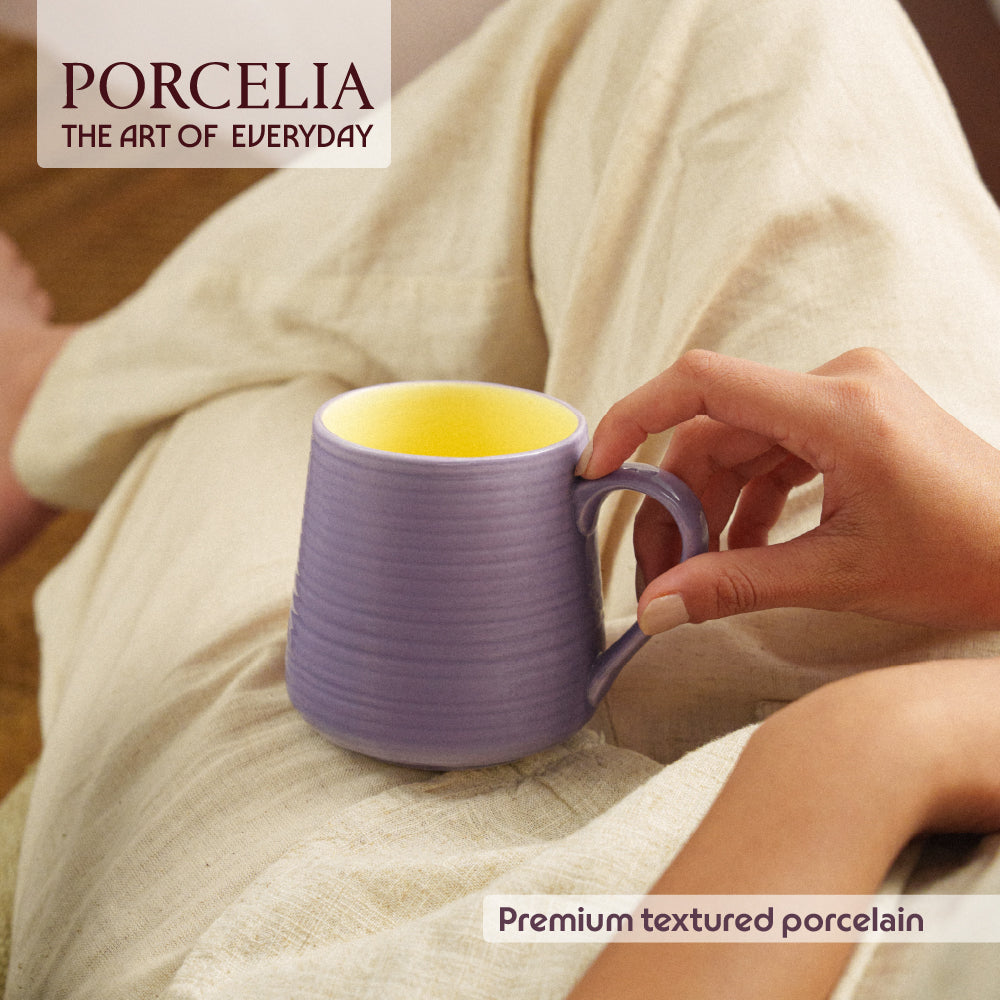 Porcelia Bello Mug, Lavender - Set of 2