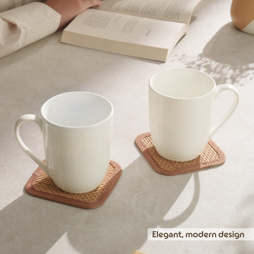 Porcelia Elva Mug, Ivory - Set of 2