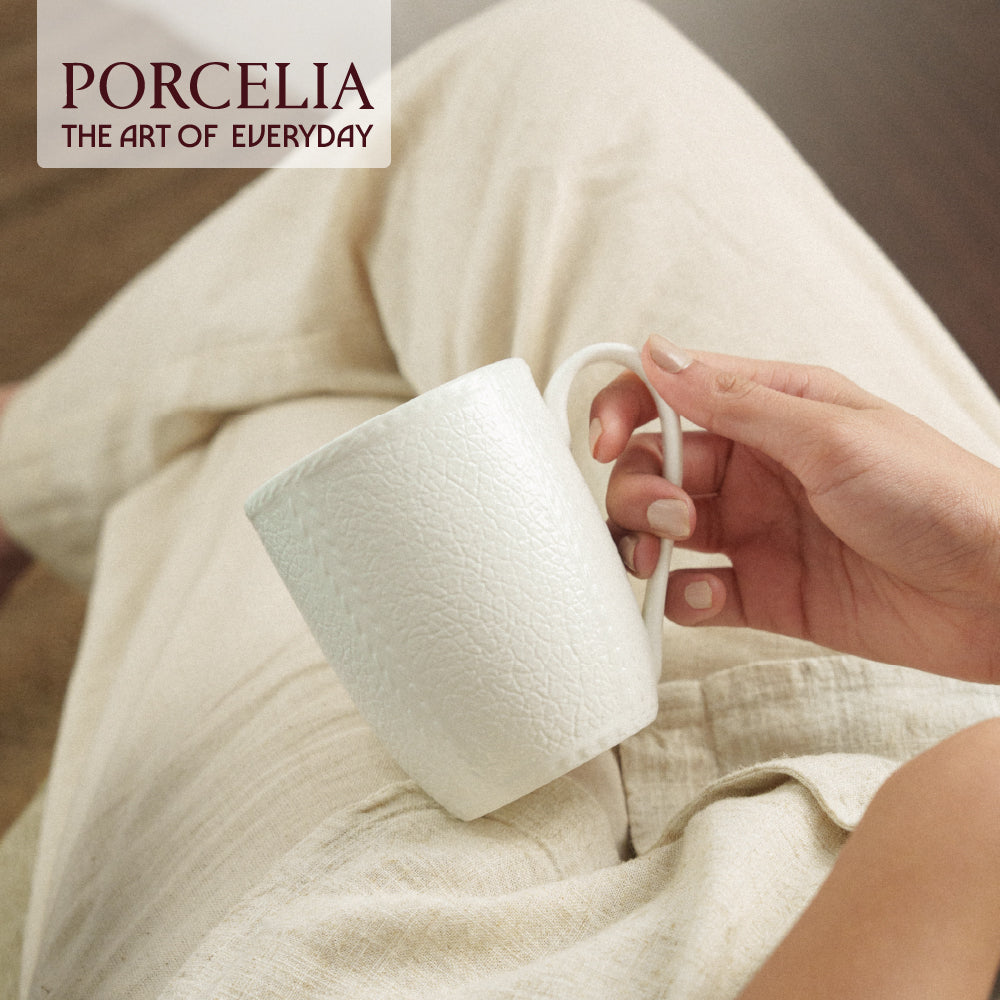 Porcelia Elva Mug, Ivory - Set of 2