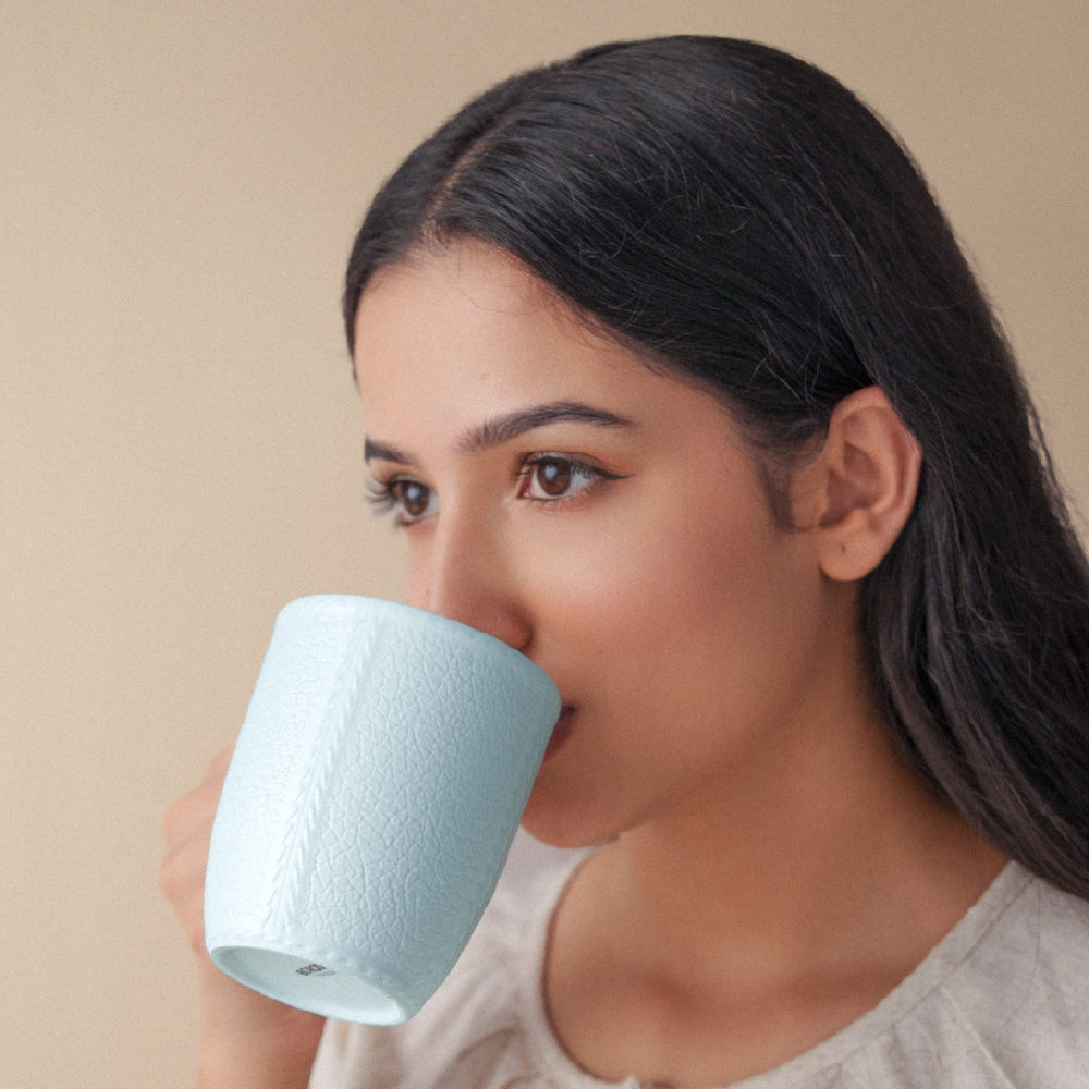 Porcelia Elva Mug, Sky - Set of 2