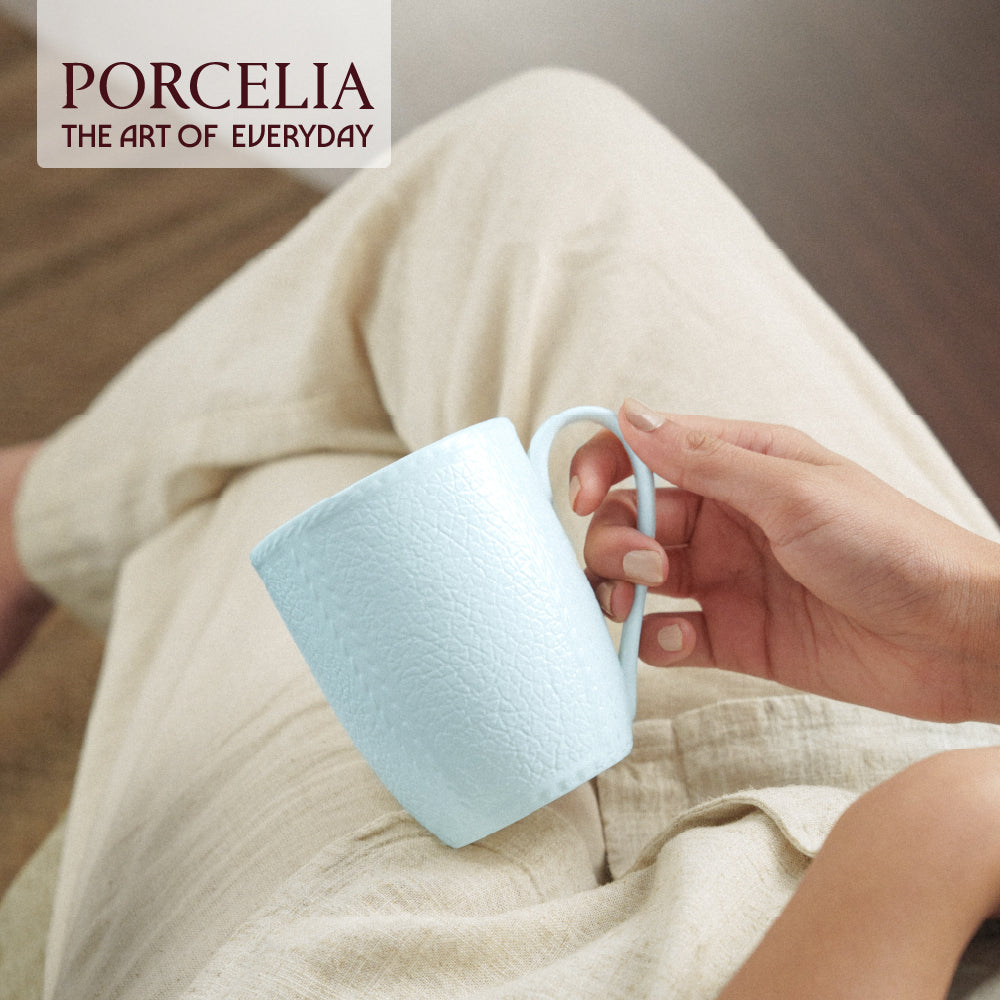 Porcelia Elva Mug, Sky - Set of 2